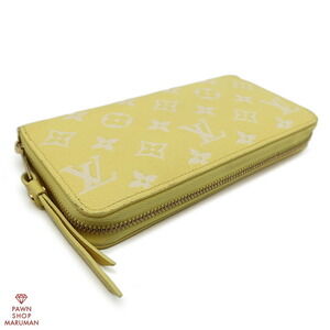 Louis Vuitton Monogram Empreinte Zippy Wallet Leather Jaune